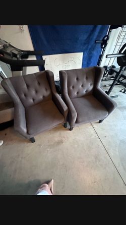 Grey couch chairs