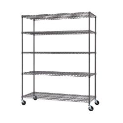 6 tier Heavy Duty metal shelving unit  With Wheels 