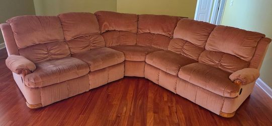 Large Curved Sectional Recliner Sofa