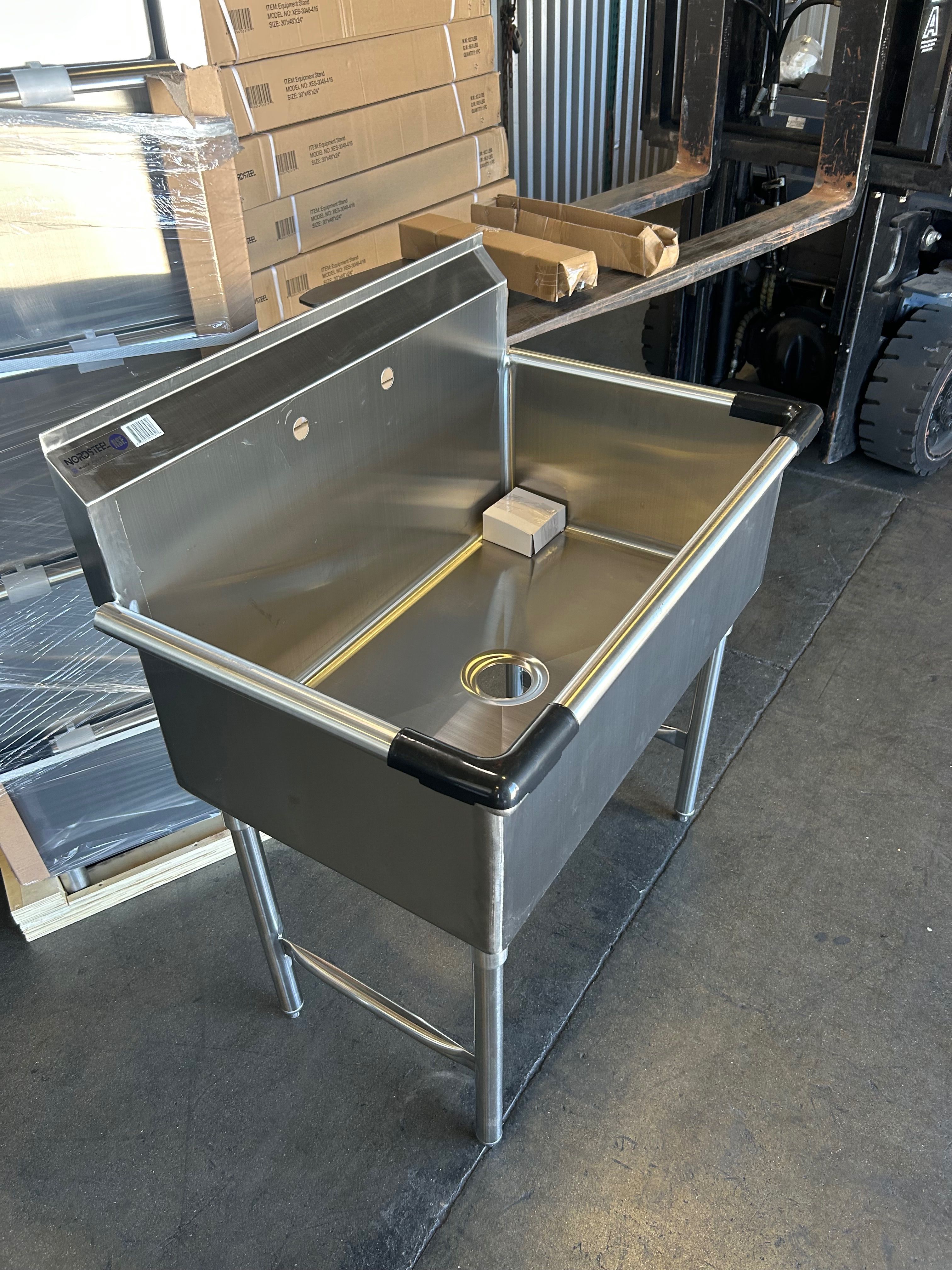 Stainless steel  Premium grade utility sink 36” long NORDSTEEL brand NSF