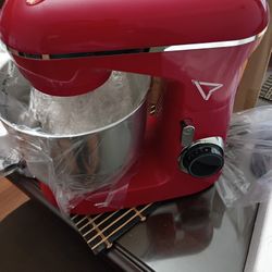Red Electric Stand Mixer 