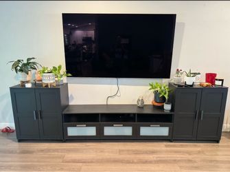 Entertainment Center With Side Cabinets