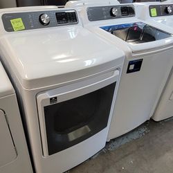 New Midea Large Capacity Top Loading Washer And Gas Dryer Set 