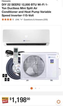 Hessaire mini split AC 12,000 btu