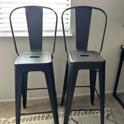 Metal Bar Stools (set of 2)