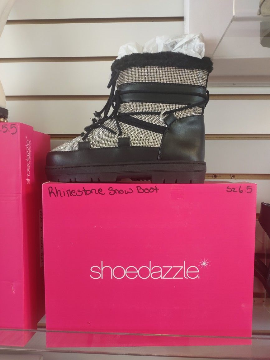 Slip On Rhinestone Booties 6