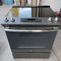 GE Electric Stove Sliding Color Gray 