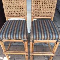 Palecek Bamboo Rattan Stools 