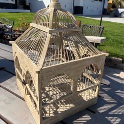 Large wood Decrotive Bird cage