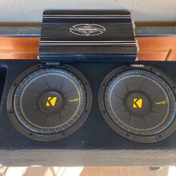 Kicker comp c Custom box Avionixx axa 900m Sub and amp.....