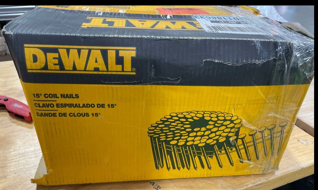DEWALT 3 in. x 0.120 in. Metal Coil Nails (2700 per Box)