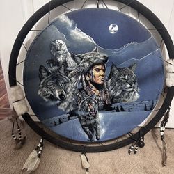 American Indian & Wolves Dream Catcher