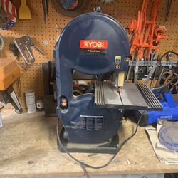 Ryobi 9” Table Top Bandsaw W/extra blade/owners Manual. Pickup only. $65.00