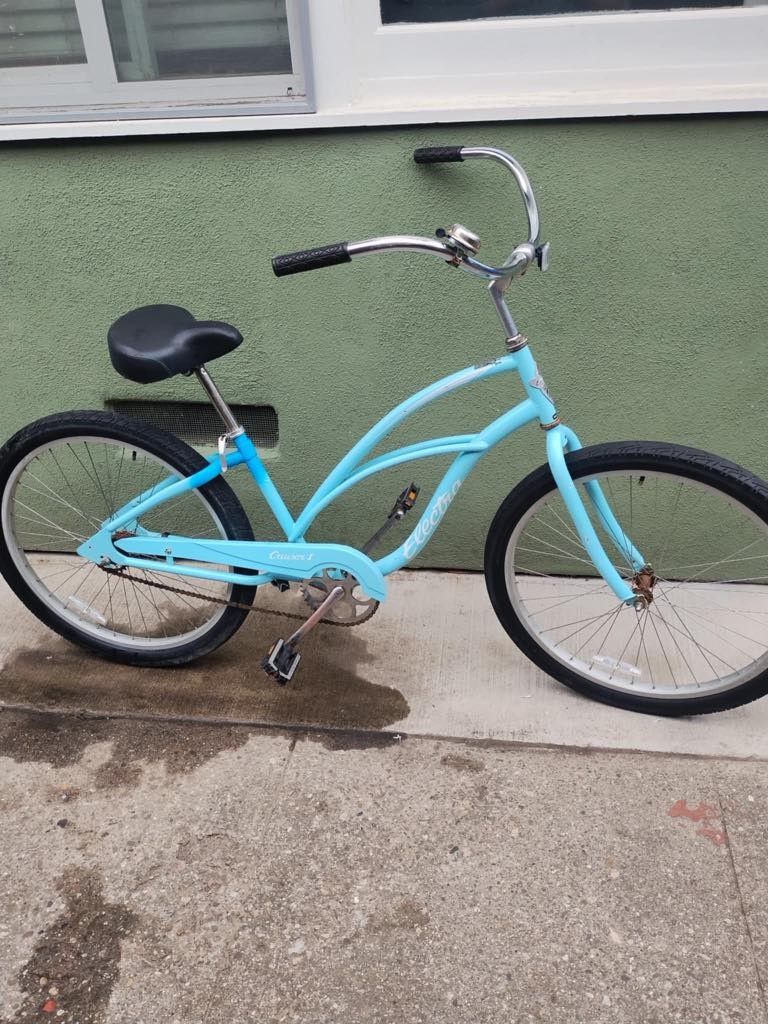 ELECTRA 1 Step Thru Medium Steel Beach Cruiser Single Spd Bike Rides Great 💯