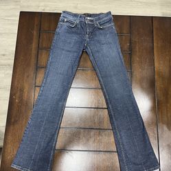 Juicy Couture Women's Size 27 Dark Wash Low Rise Bootcut Jeans Denim Y2K Made in the USA