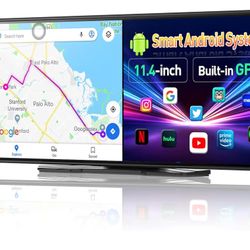 ☆ 11.4" Carplay Screen for Car with Android OS Built-in GPS Navigation Carplay Android Auto Screen Net-Flix/YouTube/Google Play Car Stereo Split Scree