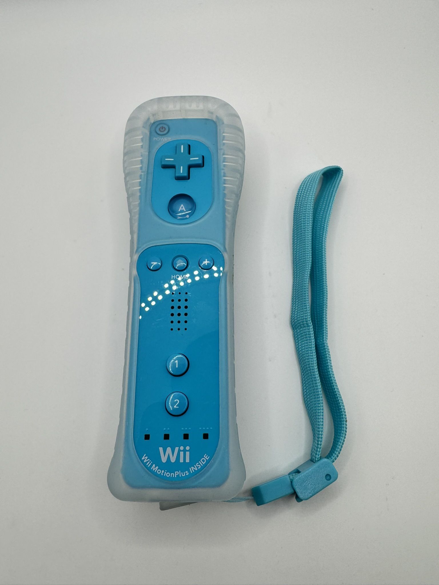 Blue Wii Remote Plus with Sleeve
