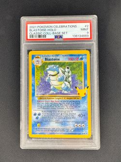 2021 Pokemon Celebrations Blastoise-Holo Classic Collection PSA 9