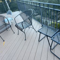 Outdoor Table, Chairs, Umbrella 