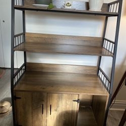 Shelving Unit With Litter Cabinet 