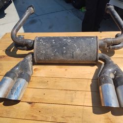VW 4 Tip GT Exhaust System, Black with Chrome Tips 1300cc-1600cc new $80