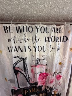 Fashion Quote Shower Curtain