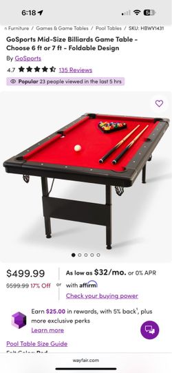 Pool table