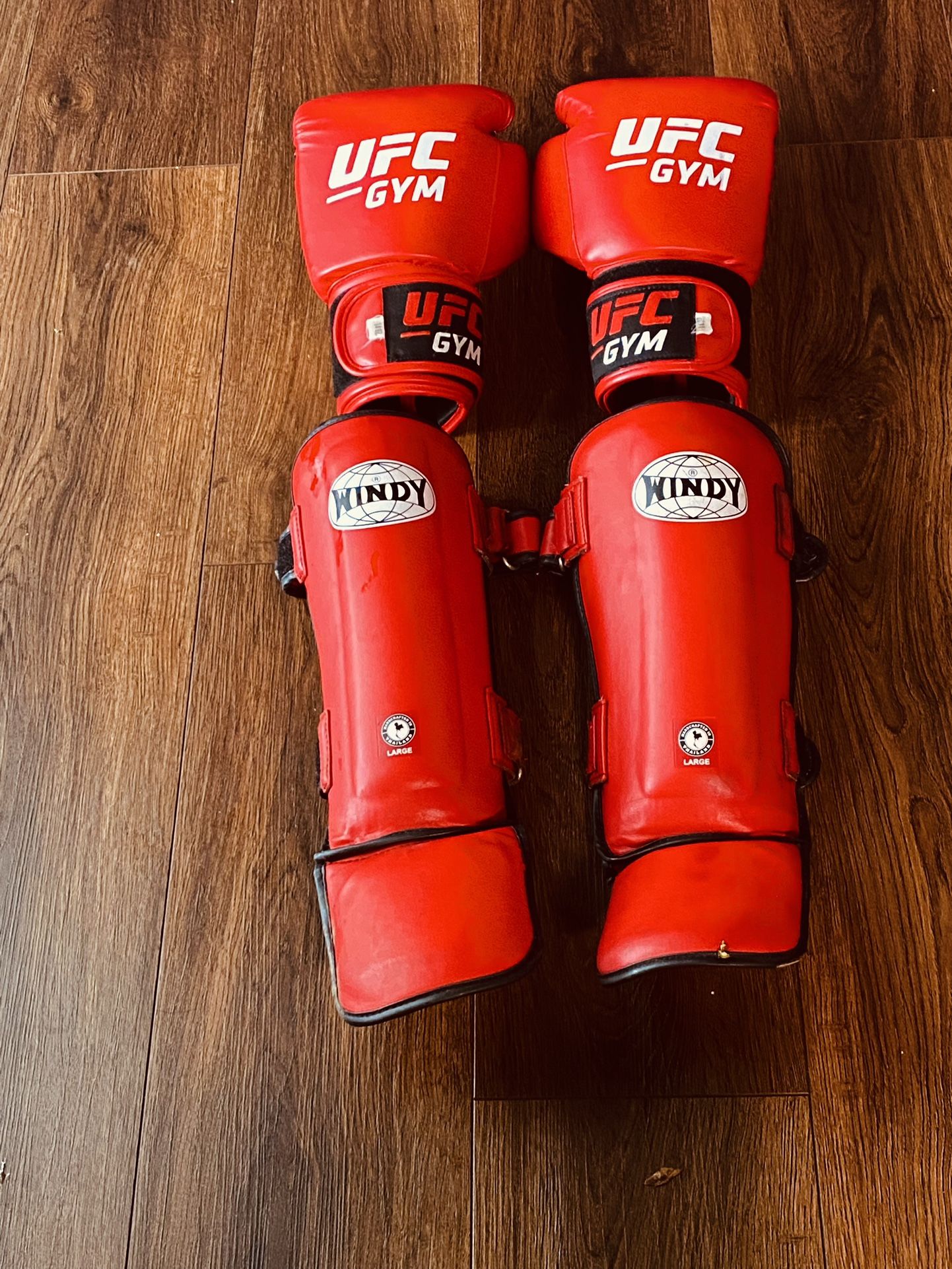 Boxing Gloves Plus Shin Guards