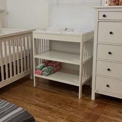 selling crib changing table and dresser All For $500