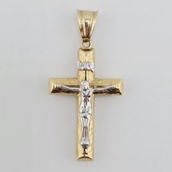 14k gold crucifix pendant