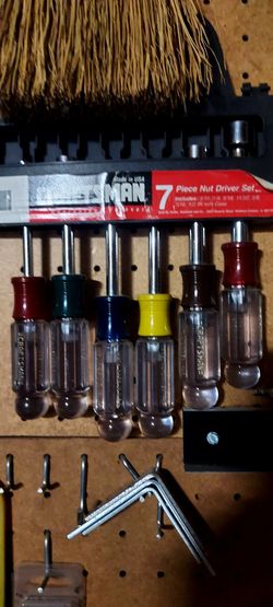 Vintage Craftsman 7-Piece Nut Driver Set (Made in USA) with Rack- Great Condition 🇺🇸