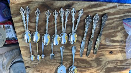 Ornate Silver-Plated Flatware Set