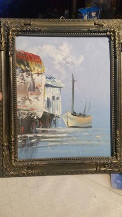 One of a kind oil painting vintage