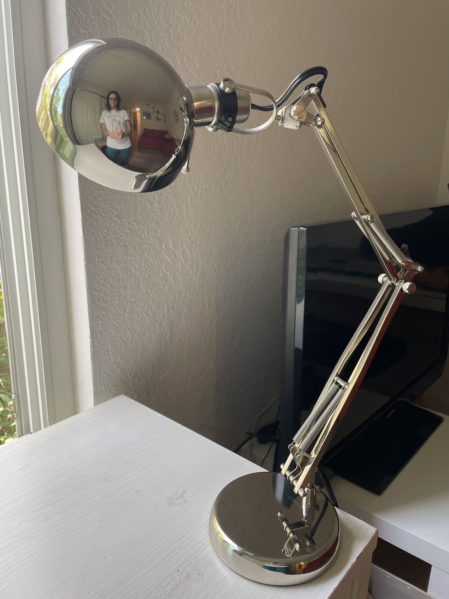 Ikea Forsa Articulated Adjustable Desk Lamp Chrome Finish
