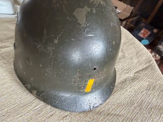 Vintage Steel Military Surplus Helmet