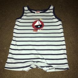 Cute boat onesie for baby boy