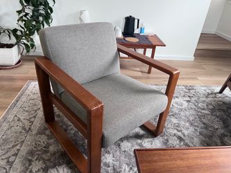 Grey lounge chair