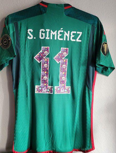 Adidas Mens Mexico Home Jersey Authentic S Gimenez Size Large No Trade 