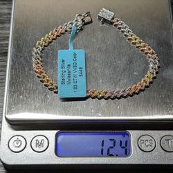 Moinsanite Bracelet Trio Color Smaller size 