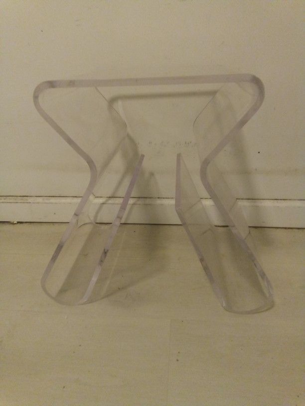 2005 KARIM RASHID MAGINO LUCITE STOOL & MAGAZINE  HOLDER 