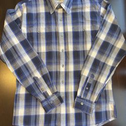 Vintage Wrangler Greensboro Plaid Long Sleeve Shirt Sz M