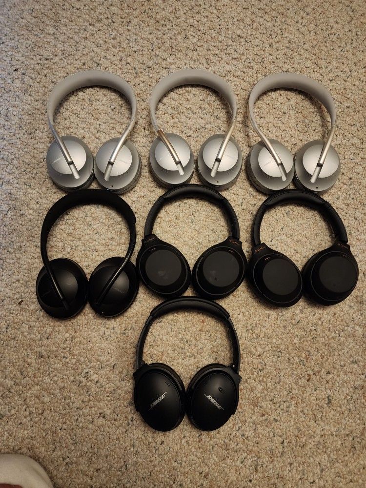 Bose NC700's, Sony XM4's, Sony Xb9's
