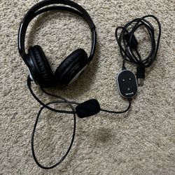 Microsoft LifeChat LX-3000 Digital USB Stereo Headset Model 1084 Black