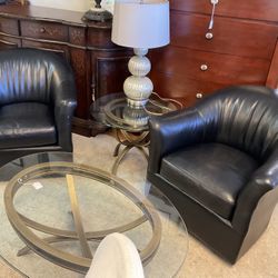 Leather Arm Chairs 