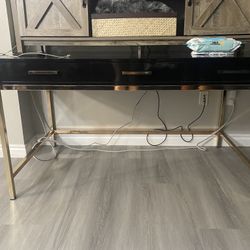 Large Black Desk Or Entry Table
