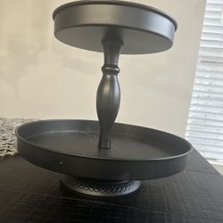 Black Metal 2 Tiered Tray 