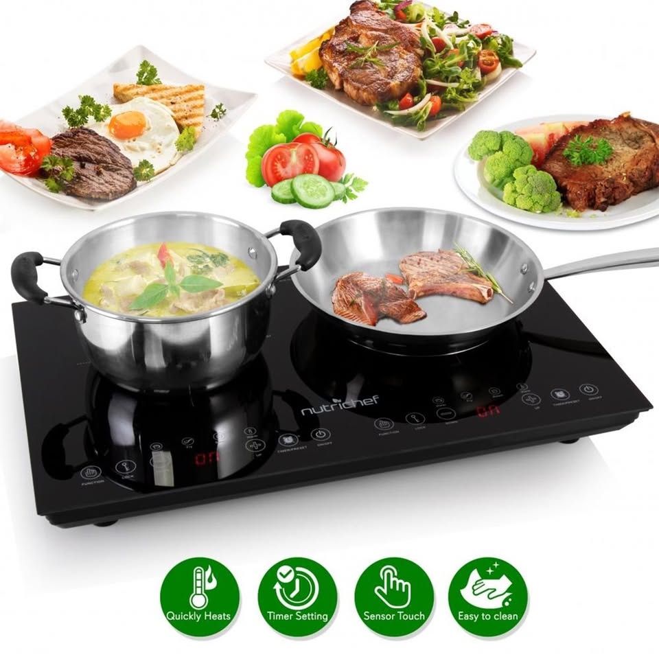 NutriChef Double Induction Range Cooktop (Retail $154)