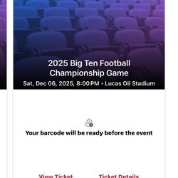 Ohio State vs Indiana Big Ten championship game Tickets 