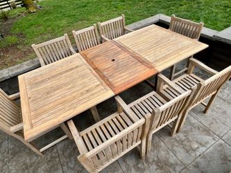 9 Piece Grade A Outdoor Dining Set by David Smith