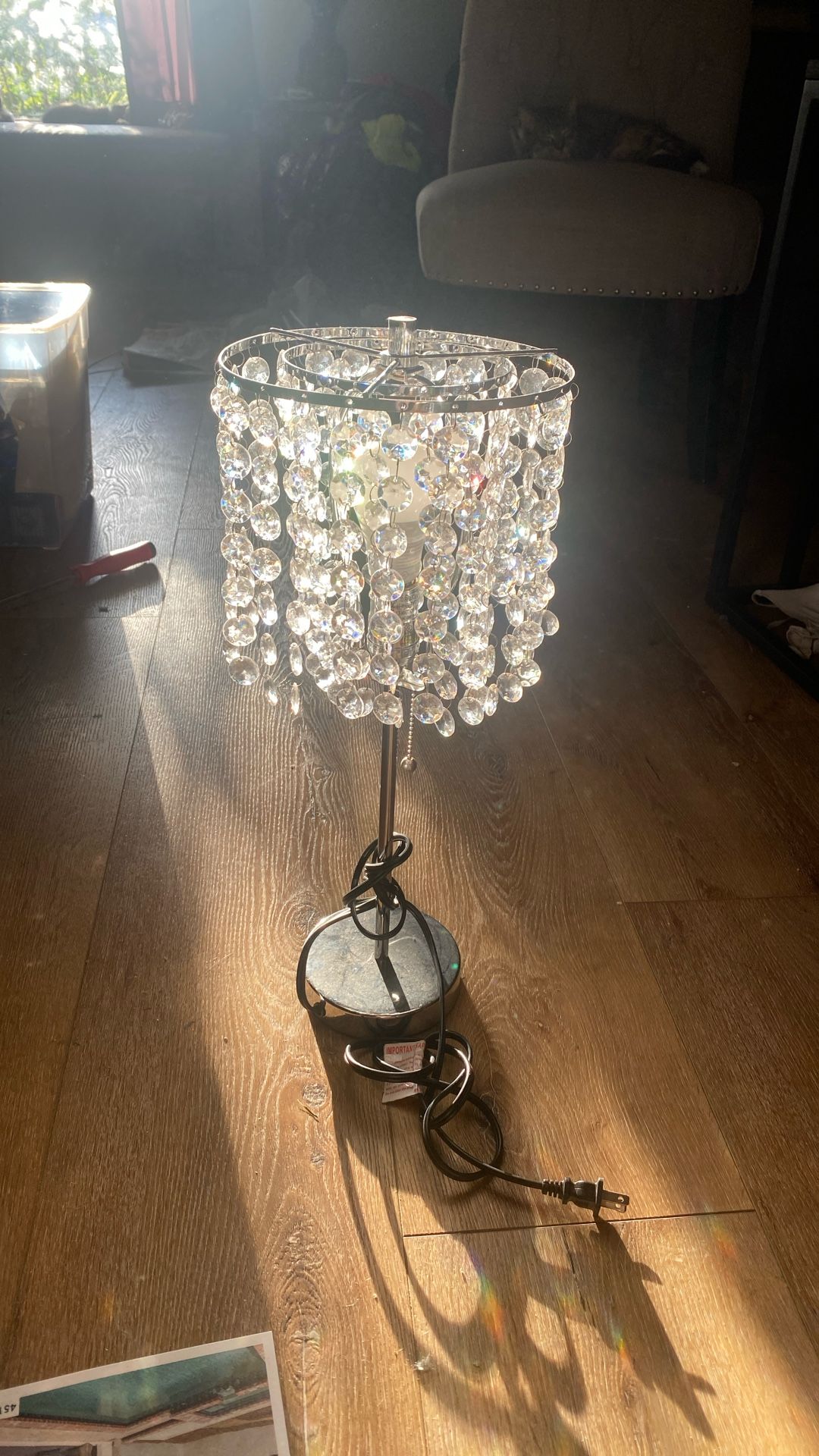 Lamp With Plastic Jewels